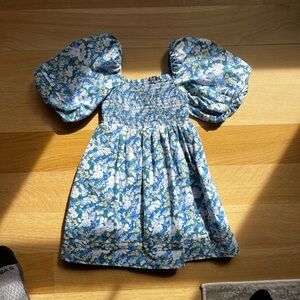 Janie & Jack Floral Puff Sleeve Dress
